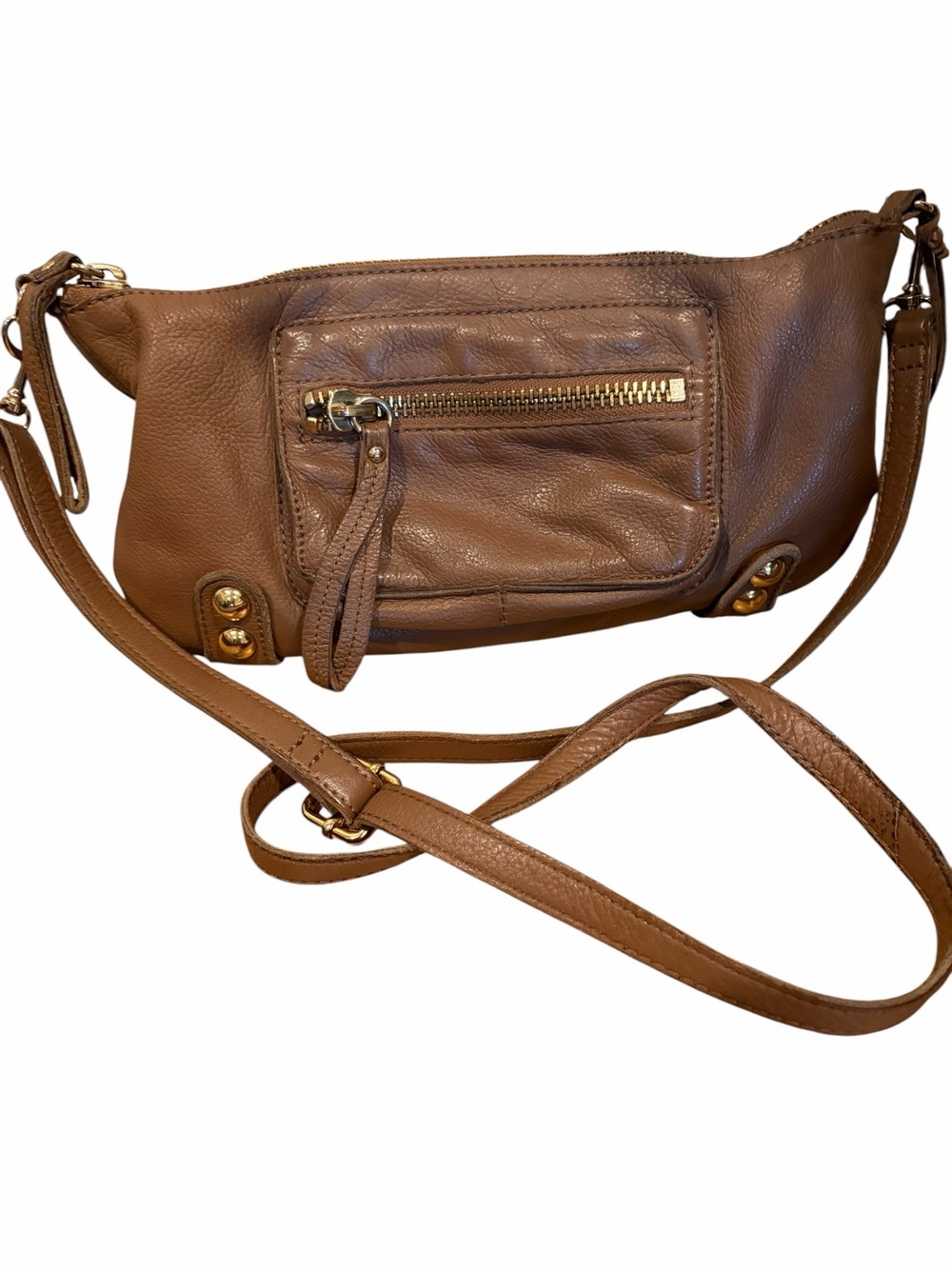 Linea Pelle soft brown Leather Crossbody bag